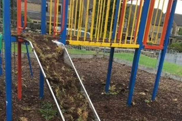 'Why did vandals turf over our slide?'