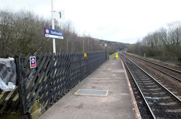 Slaithwaite Railway Station platform.